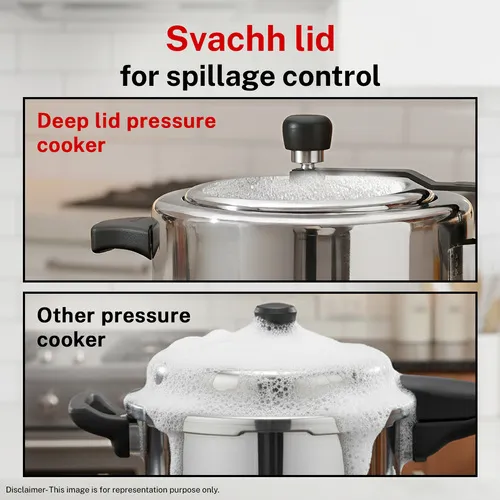  Prestige Nakshatra Essential Svachh Stainless Steel Pressure Cooker 5.0 L - Detail View